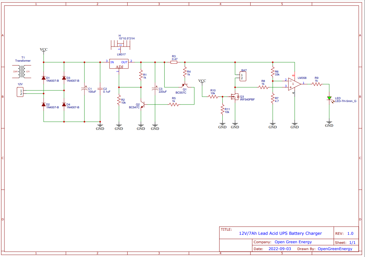 DIY 12V Lead Acid Battery Charger - Open Green Energy
